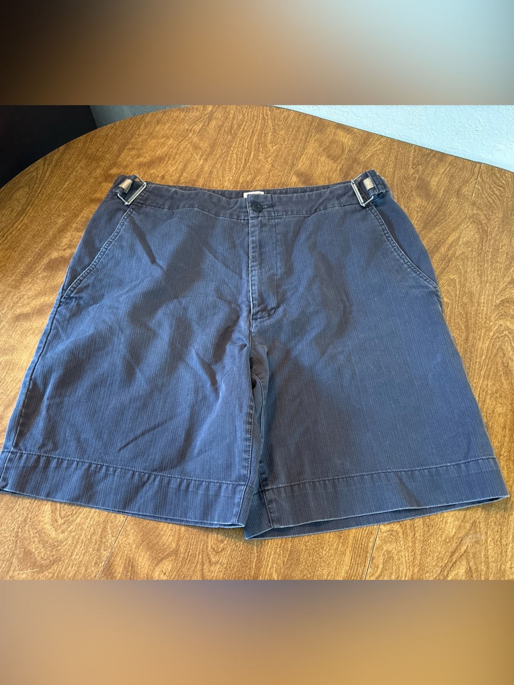 GAP Blue Khaki Style Shorts Mens Size 38 100% Cotton Rugged Casual Straight Leg